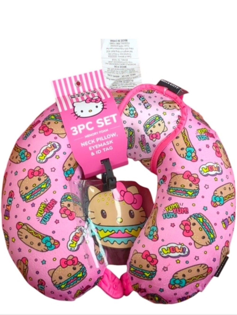 Hello Kitty Pink Travel Set - Hamburger/Hotdog